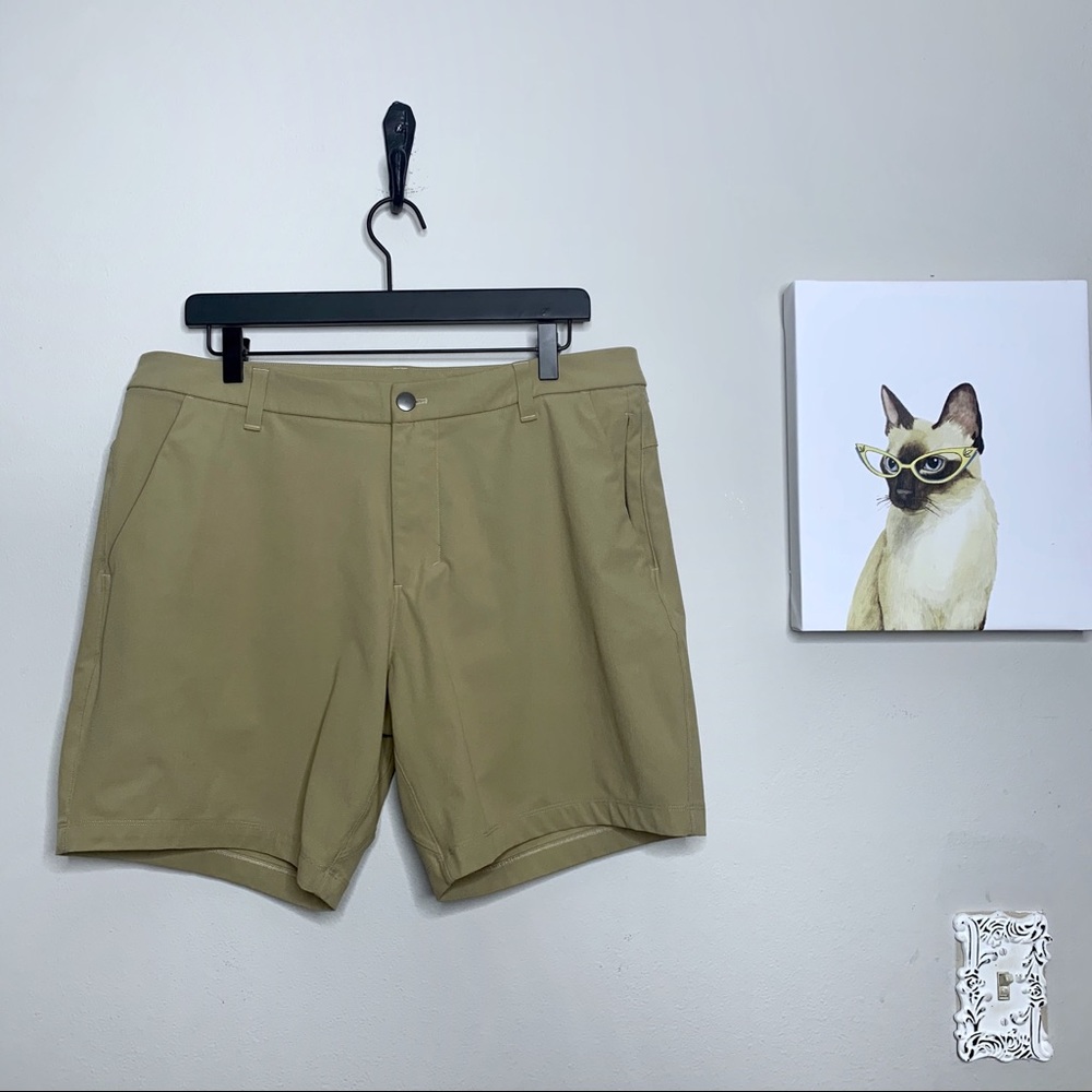 Lululemon Commission Tan 7” Warpstreme ABC Shorts